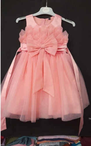 Fancy Girls Frock Pink Color