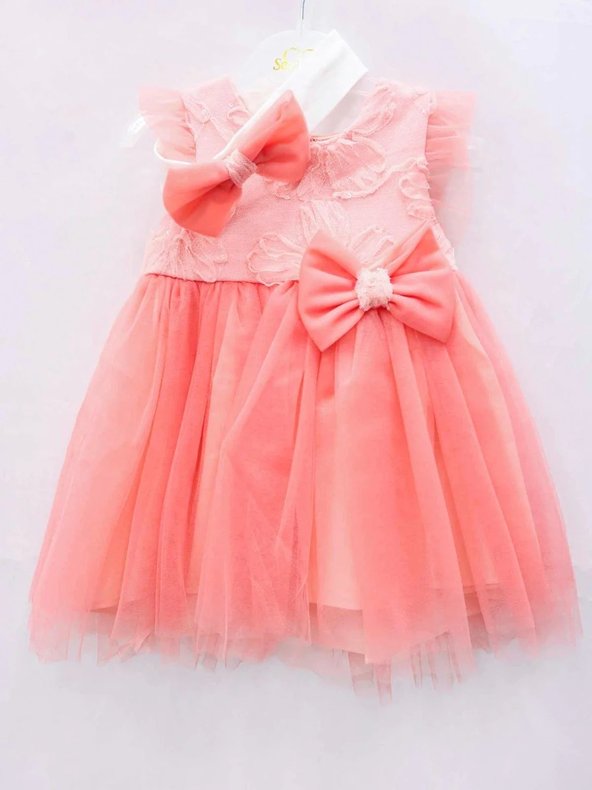 Fancy Girls Frock Pink Color