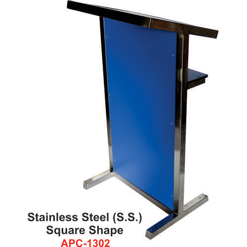 Staniless Steel Square Shape podium speech stand
