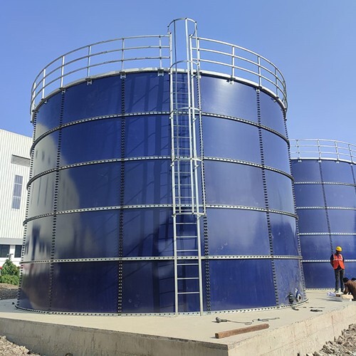 Industrial Glass Fused Steel Tank - Color: Blue Painted