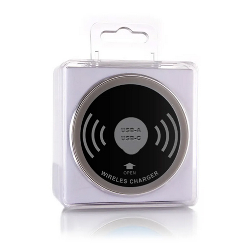 Metal 15W Fast Qi Wireless Charger For Office Table