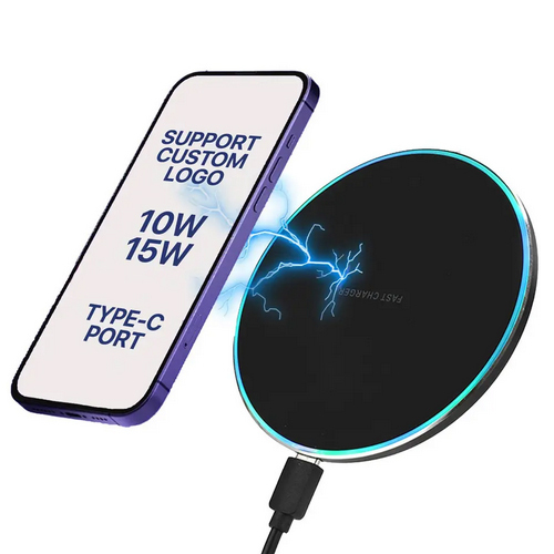 15W Wireless Chargers Fast Charging Round Aluminium Alloy 10W Led Light Wireless Charging Pad Dimension (L*W*H): As Per Available Millimeter (Mm)
