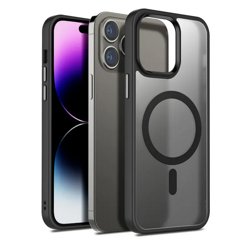 Premium Magnetic Mobile Phone Case Frosted Translucent Matte Back Cover For Iphone 15 Body Material: Plastic