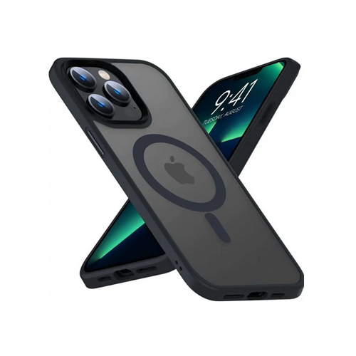 Stylish Magnetic Phone Case Matte Translucent Slim Magnet Protective Cover For Iphone 15 Pro Body Material: Plastic