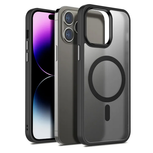 Magnetic Mobile Phone Case Frosted Matte Clear Phone Cover For Iphone 15 Body Material: Plastic