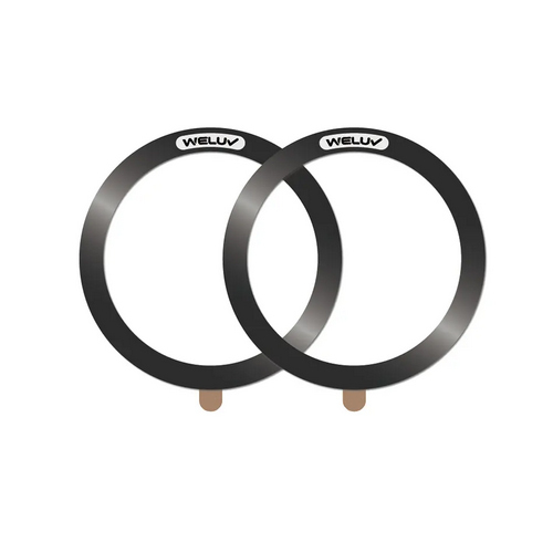 Black Magnetic Wireless Charging Metal Rings