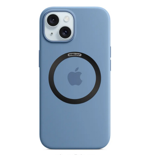 Stick-On Wireless Charging Adapter Magnetic Metal Ring Body Material: Plastic