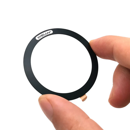 Black Ultra-Thin And Lightweight Strong Magnetic Hold Mag Safe Metal Ring Sticker