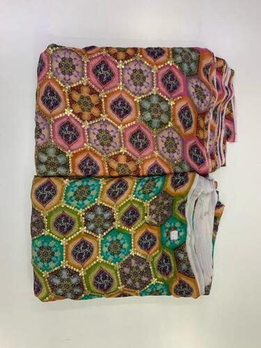 Viscose Crepe Multicolor Fabric -6