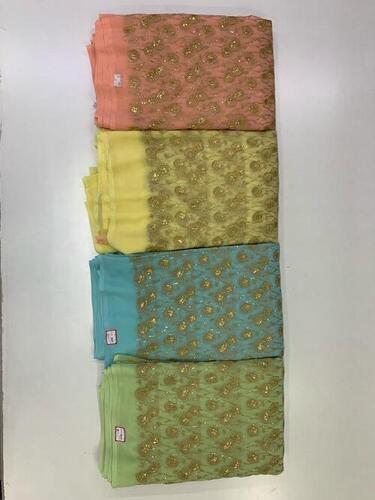 Georgette Multicolor Fabric -1