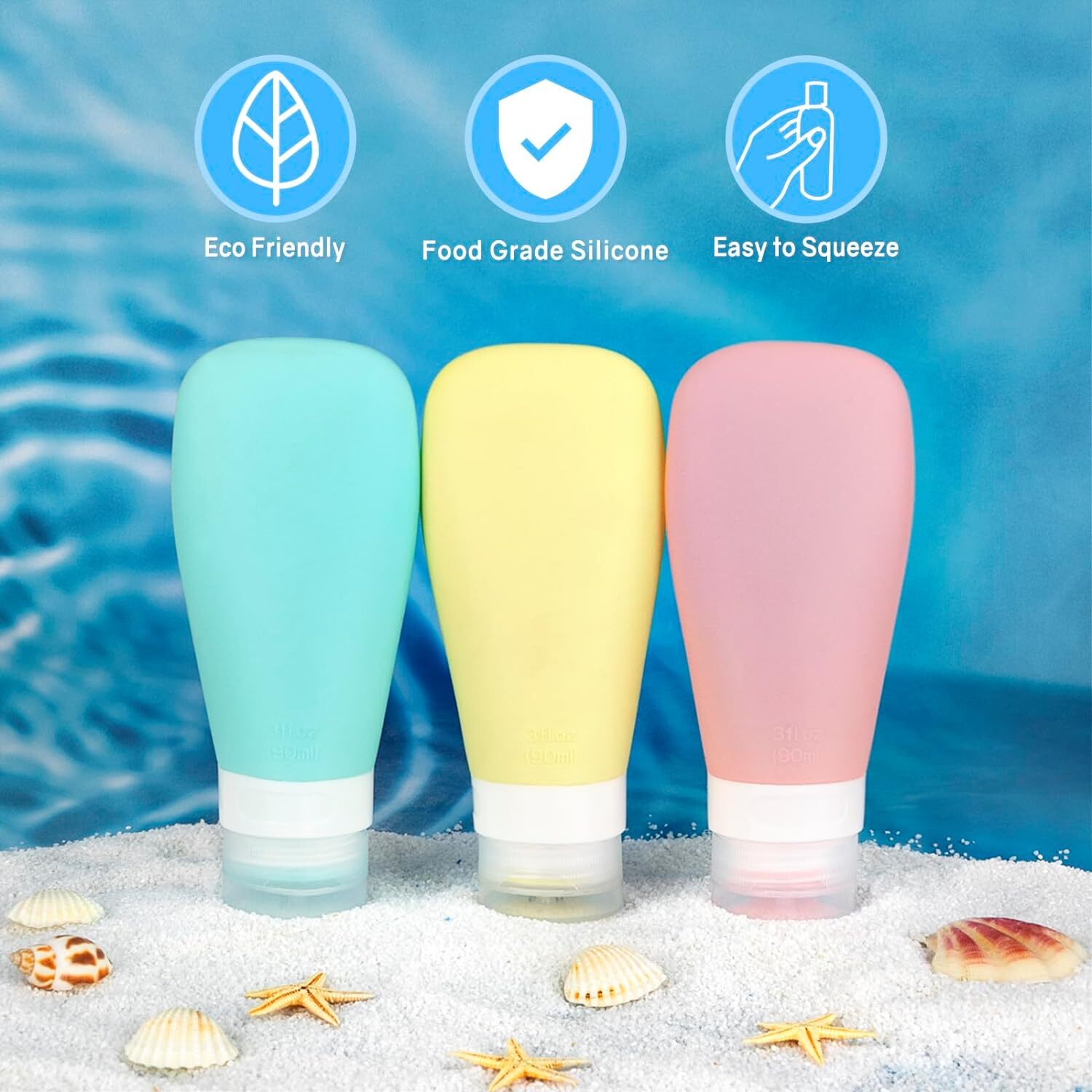 Silicone Sqeeze Bottle 3 pieces