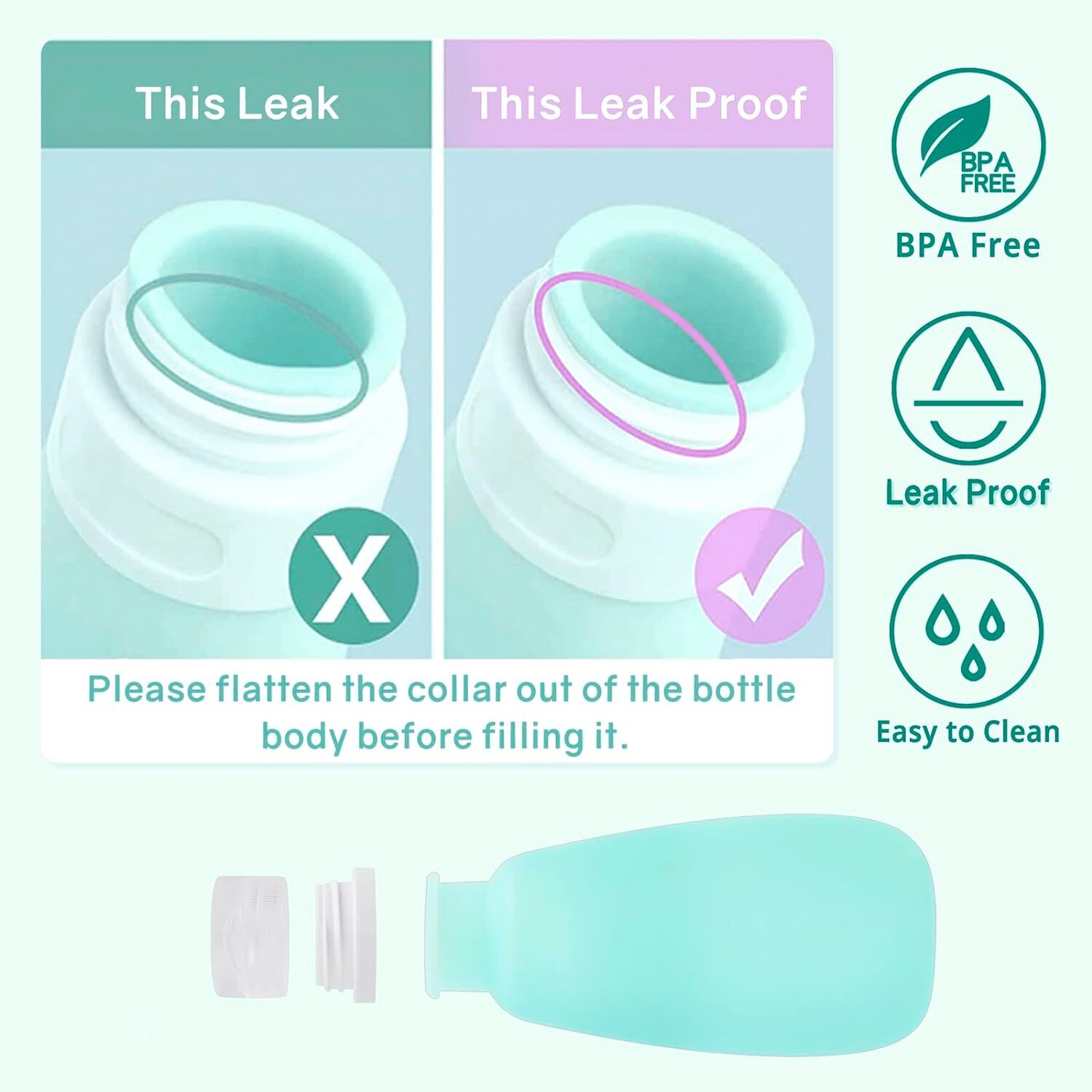 Silicone Sqeeze Bottle 3 pieces