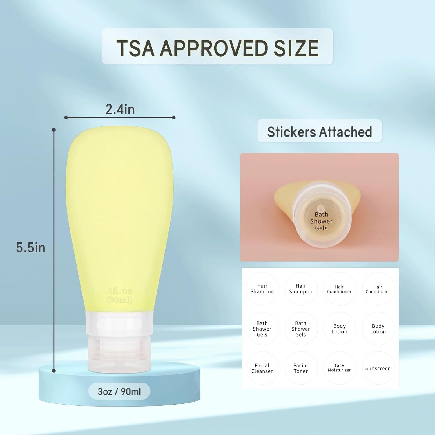 Silicone Sqeeze Bottle 3 pieces
