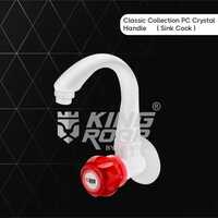 Sink Cock Bib Tap (classic Series Pc Crystal Handle) - Color: White Red