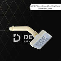 Devam Square Head Plastic Shower 3 Inch To 3 Inch - Color: White