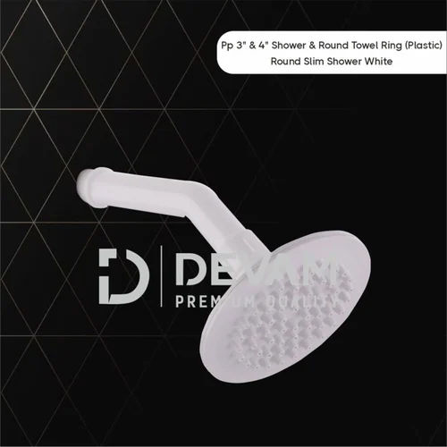 Devam Round Slim Plastic Shower For Bathroom