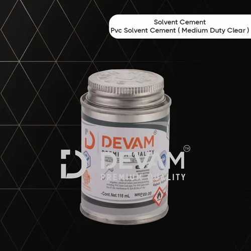DEVAM Medium Duty Pvc Solvent Cement clear 60ml to 1000ml