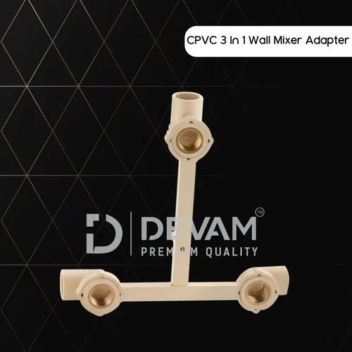 Devam CPVC 3 In 1 Mixer Adapter , Cpvc Wall Mixer