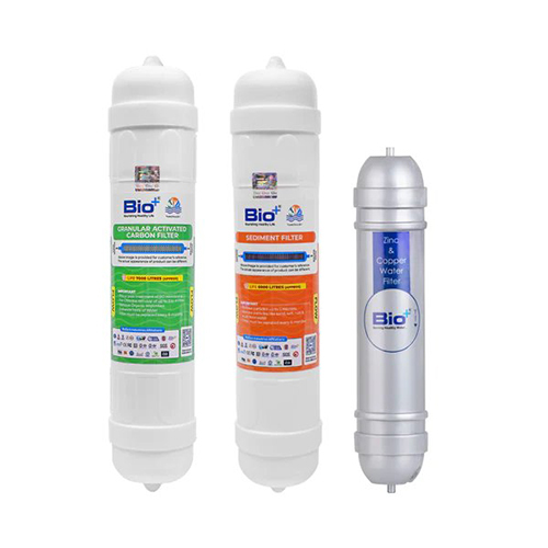 Plastic Bio Plus Ultimate Water Filtration Combo Sediment Pre-Carbon Zinc Plus Copper 8 Inch