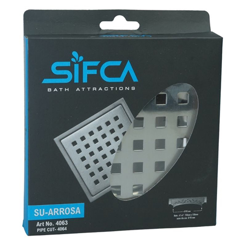 Stainless Steel 304 Grade Floor Drain 6X6 Inch SU-Arrosa Series