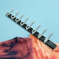 7584 CLOTH HANGER WALL DOOR HOOKS RAIL FOR HANGING CLOTHES FOR HANGING HOOK RACK RAIL