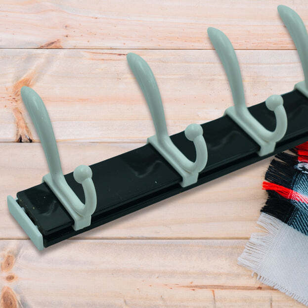 7584 CLOTH HANGER WALL DOOR HOOKS RAIL FOR HANGING CLOTHES FOR HANGING HOOK RACK RAIL
