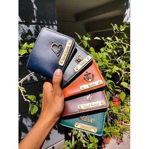 HNA GIFTING Customized Mens Wallet Gifts for Men Brown Colour Personalized Name Wallet (Pack of 1)