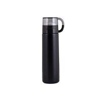 HNA GIFTING Water Bottle with Name Vacuum Insulated Hot Cold Thermosteel Bottle Stainless Steel Reusable Flask Double Wall Thermos Water Bottles Bliss Black 500ml
