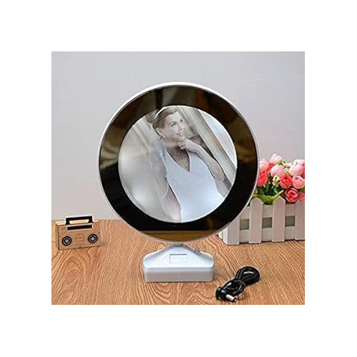 HNA GIFTING Magic Round Tabletop Mount Mirror Photo Frame (Pack of 1)