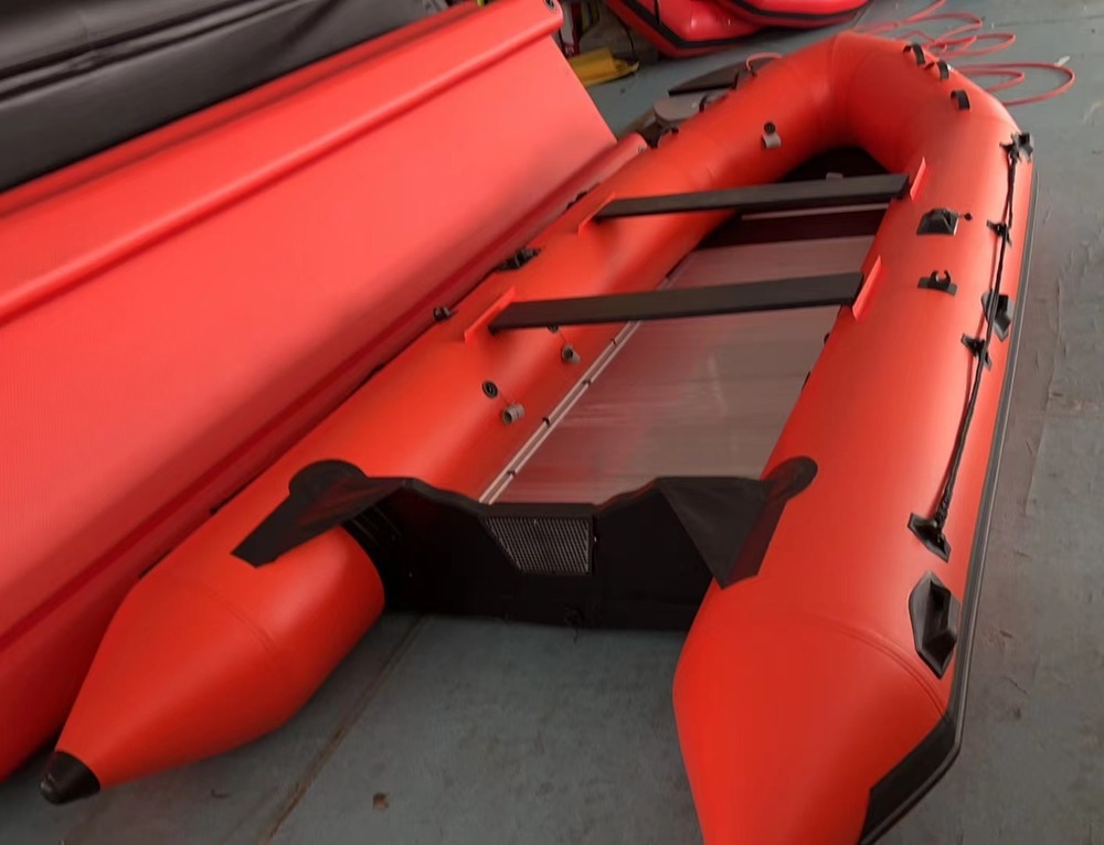 Inflatable Aluminum Floor Boat - New Condition | Durable Hook-Resistant Design, Lightweight Structure