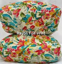 Rayon Foil Printed Fabric - Color: Multicolour