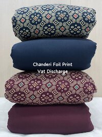 Modal Chanderi discharge Foil Print