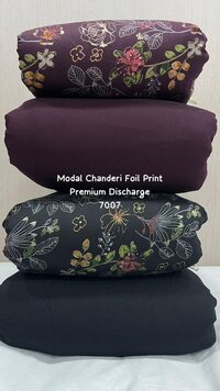 Modal Chanderi discharge Foil Print
