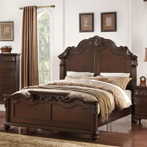 Brown Santiago Solid Wood Standard Bed