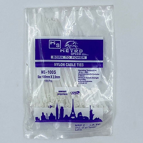 Nylon Cable Tie - Color: White / Black