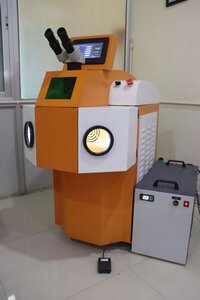 Jewellery Soldering Machine - 200w Fiberlaser, 7kw Peak Power, 1064nm Wavelength | Orange & White, Water Cooling System, Manual Operation, Economic And Durable