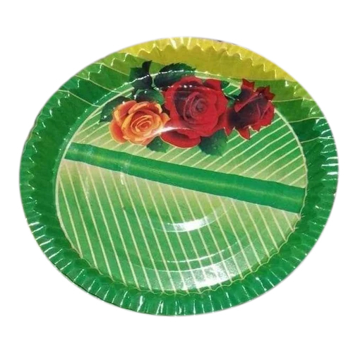 Different Available 12 Inch Green Printed Paper Plate