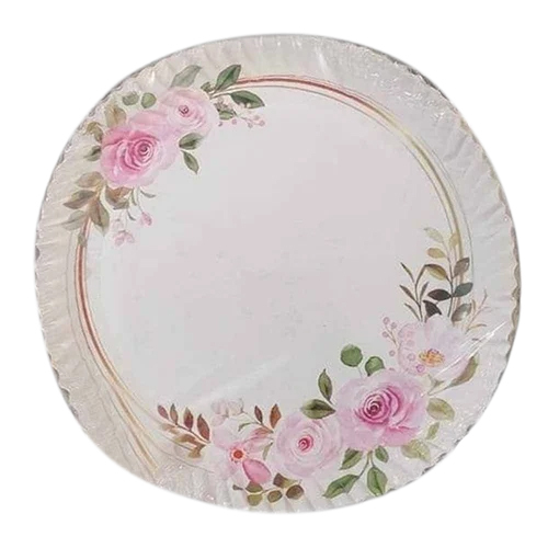 12 Inch White Round Printed Paper Plate - Paper Material, Customized Size, Different Color Options | Industrial Use, Convenient Disposable Solution