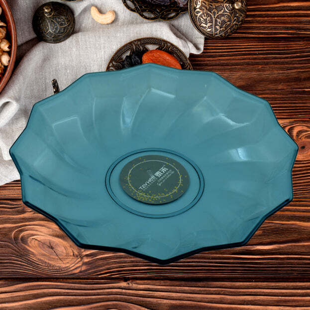 FLOWER SHAPE PLASTIC DINNER FRUIT PLATE TRAY