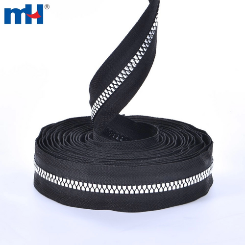 Plastic Long Chain Resin Zipper Roll No. 5 Triangle Teeth Zipper Long Chain Molded Zipper Roll