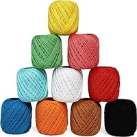 Crochet Thread - 100% Cotton, 10 Balls X 10 Grams Each, Multi-color | Ideal For Crocheting, Knitting, Embroidery, And Weaving Projects