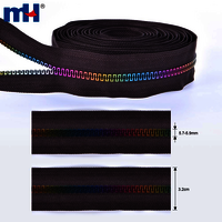 Zipper Roll Tank-Teeth Multi-Color Resin Zipper 5 inch Zipper Long Chain Wholesale