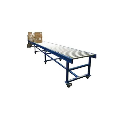 Blue 300 Mm Mild Steel Roller Conveyor