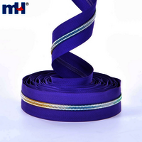 Nylon Coil Zipper Bulk No.5 Zipper Chain Rainbow Teeth Coil Zipper Chain Zipper Roll - Application: Garment