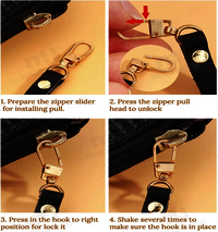 Removable Zipper Pull Detachable Zipper Pull Tab Metal Zipper Puller Head for Clothing Jackets Boots