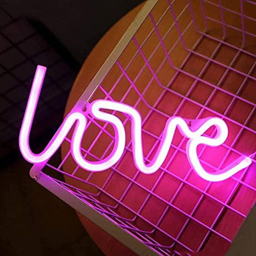 HNA GIFTING Neon Love Signs Light LED Love Art Decorative Marquee Sign Wall Decor