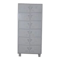 Storage Lockers - Steel Material, Standard Size, Grey Color | Easy To Clean, Eco-friendly Design With Secure Locking Mechanism