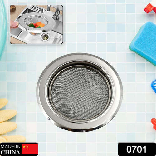 MEDIUM SIZE STAINLESS STEEL SINK STRAINER KITCHEN DRAIN BASIN FILTER