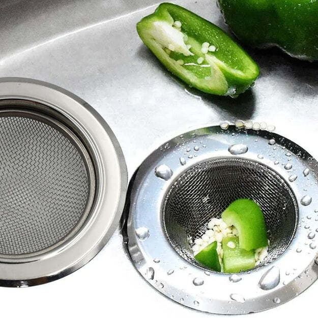 MEDIUM SIZE STAINLESS STEEL SINK STRAINER KITCHEN DRAIN BASIN FILTER