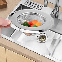 MEDIUM SIZE STAINLESS STEEL SINK STRAINER KITCHEN DRAIN BASIN FILTER